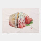 Strawberry Cupcake Sweet Dessert Geschirrtuch (Horizontal)