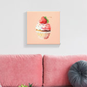 Strawberry Cupcake Sweet Dessert Leinwanddruck (Insitu (Wohnzimmer))