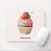 Strawberry Cupcake Sweet Dessert Mousepad (Mit Mouse)