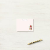 Strawberry Cupcake Sweet Dessert Post-it Klebezettel (Auf Schreibtisch)