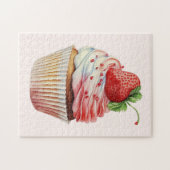 Strawberry Cupcake Sweet Dessert Puzzle (Horizontal)