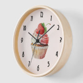 Strawberry Cupcake Sweet Dessert Uhr (Winkel)