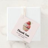 Strawberry Cupcake Sweet Dessert Vielen Dank Geschenkanhänger (Beispiel)