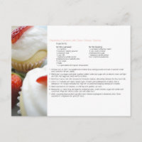 Strawberry Cupcakes Rezept Karte Postkarte