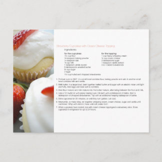 Strawberry Cupcakes Rezept Karte Postkarte