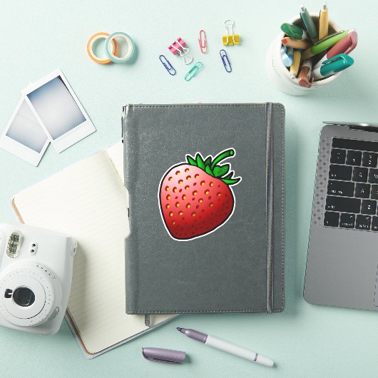 Strawberry Custom Cut Vinyl Sticker (iPad Hülle)