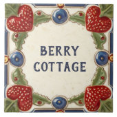 Strawberry Custom House Name Plate Plaque Sign Fliese (Vorderseite)