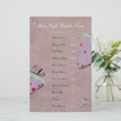 Strawberry Custom Restaurant Menu (Stehend Vorderseite)