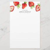 Strawberry Custom Stationery Briefpapier (Vorderseite)