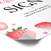 Strawberry Custom Table Sign Berry Sweet Poster (Ecke)