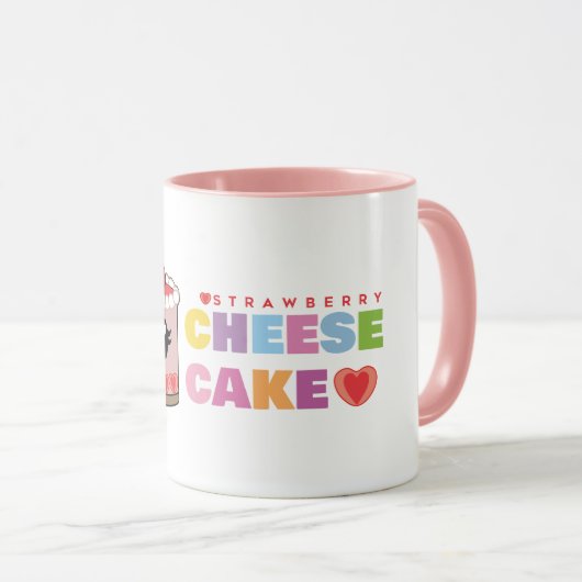 Strawberry cute cheesecake cup tasse (VorderseiteRechts)