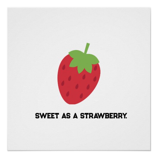Strawberry Cute Fruit-Themed Poster (Vorderseite)