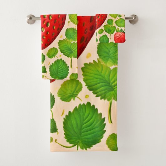 Strawberry Dadaist Artwork Badhandtuch Set (Insitu)