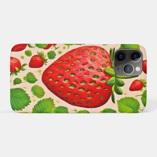 Strawberry Dadaist Artwork Case-Mate iPhone Hülle (Rückseite (Horizontal))