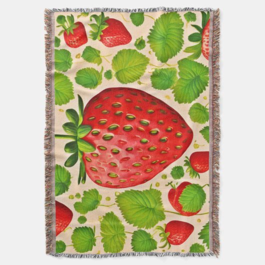 Strawberry Dadaist Artwork Decke (Vorderseite Vertikal)