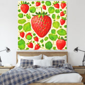 Strawberry Dadaist Artwork Leinwanddruck (Insitu (Schlafzimmer))