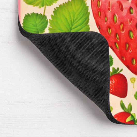 Strawberry Dadaist Artwork Mousepad (Ecke)