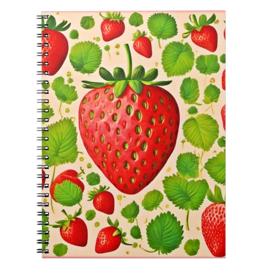 Strawberry Dadaist Artwork Notizblock (Vorderseite)