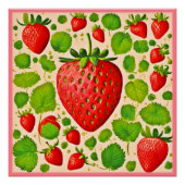 Strawberry Dadaist Artwork Poster (Vorderseite)