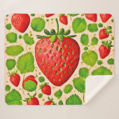 Strawberry Dadaist Artwork Sherpadecke (Vorderseite (Horizontal))