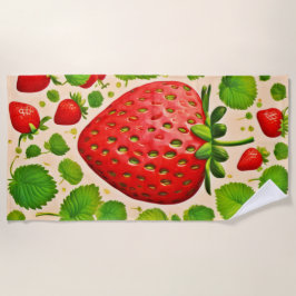 Strawberry Dadaist Artwork Strandtuch