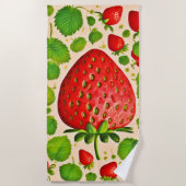 Strawberry Dadaist Artwork Strandtuch (Vorderseite)