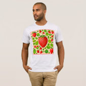 Strawberry Dadaist Artwork T-Shirt (Vorne ganz)