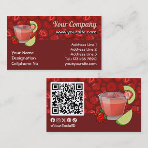 Strawberry Daiquiri Business Card Visitenkarte