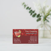 Strawberry Daiquiri Business Card Visitenkarte (Stehend Vorderseite)