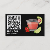 Strawberry Daiquiri Business Card Visitenkarte (Rückseite)