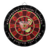 Strawberry Daiquiri Cocktail Dart Board Dartscheibe (vorne)