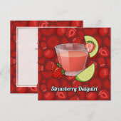 Strawberry Daiquiri Einladung (Vorne/Hinten)