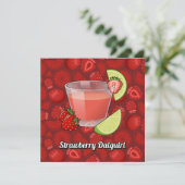 Strawberry Daiquiri Einladung (Stehend Vorderseite)