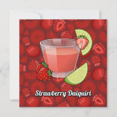 Strawberry Daiquiri Einladung (Vorderseite)