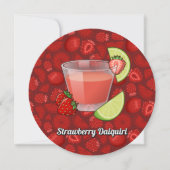 Strawberry Daiquiri Einladung (Vorderseite)