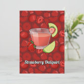 Strawberry Daiquiri Einladung (Stehend Vorderseite)