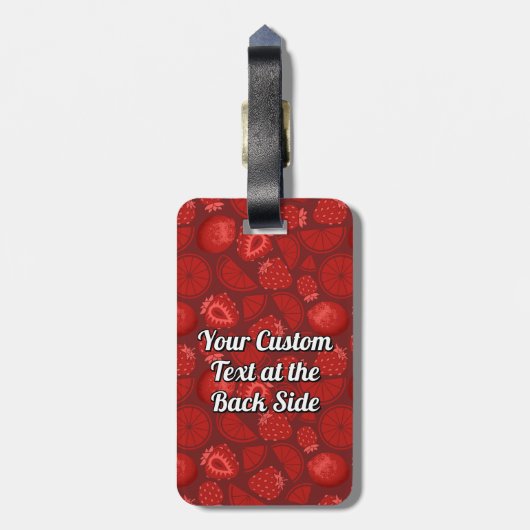 Strawberry Daiquiri Gepäcktag Gepäckanhänger (Rückseite vertikal)