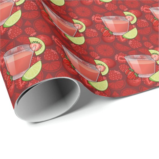 Strawberry Daiquiri Geschenkpapier (Rolleneckpunkt)