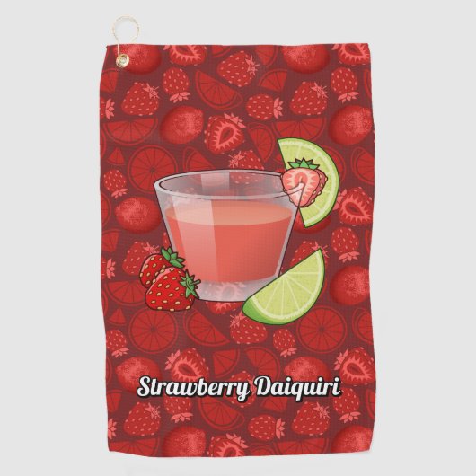 Strawberry Daiquiri Golf Towel Golfhandtuch (Vorderseite)