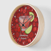 Strawberry Daiquiri Large Clock Uhr (Winkel)