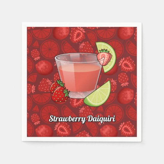 Strawberry Daiquiri Paper Napkins Serviette (Vorderseite)