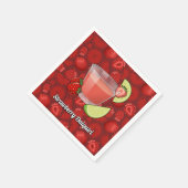 Strawberry Daiquiri Paper Napkins Serviette (Ecke)