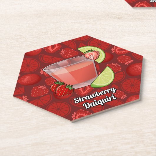 Strawberry Daiquiri Paper Untersetzer (angewinkelt)