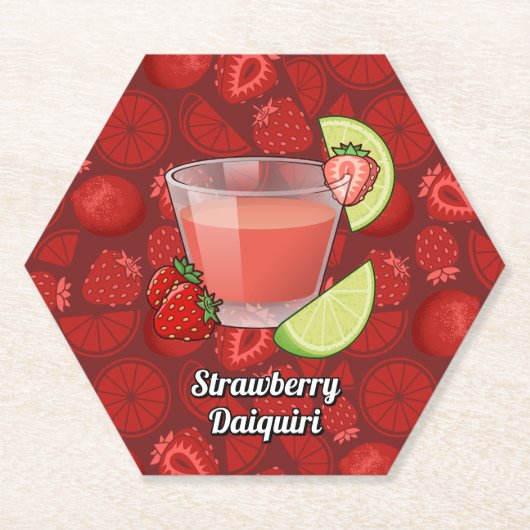 Strawberry Daiquiri Paper Untersetzer (Vorderseite)