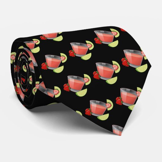 Strawberry Daiquiri Pattern Krawatte (Gerollt)