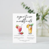 Strawberry Daiquiri Piña Colada Mocktails Menü (Stehend Vorderseite)