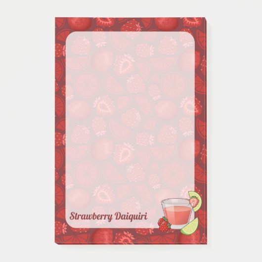 Strawberry Daiquiri Post-it Notes Klebezettel (Vorderseite)