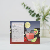 Strawberry Daiquiri Rezept Karte (Stehend Vorderseite)