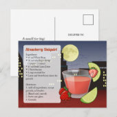 Strawberry Daiquiri Rezept Karte (Vorne/Hinten)