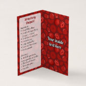 Strawberry Daiquiri Rezept Visitenkarte Visitenkarten (Innenseite)